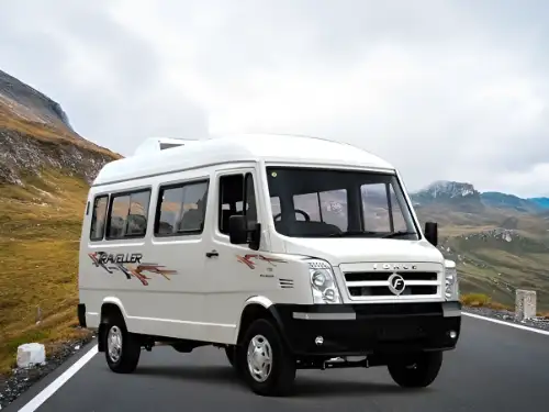 Spacious 26 Seater Tempo Traveller booking in Trivandrum for corporate events